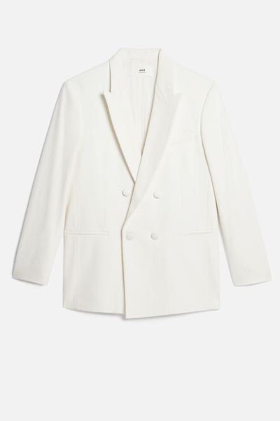 Ami Alexandre Mattiussi Double Breasted Jacket In White