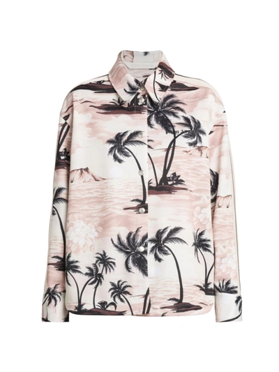 Palm Angels Women's Island Track Shirt In Beige