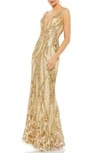 Mac Duggal Women's Embroidered Sheath Gown In Gold
