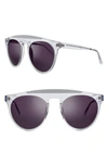 Smoke X Mirrors Atomic 52mm Round Sunglasses In Crystal/ White