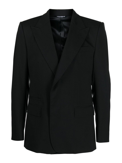 Dolce & Gabbana Peak-lapels Single-breasted Blazer In Negro