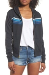 Aviator Nation 5-stripe Zip Hoodie In Charb