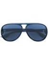 Dior Lia 62mm Oversize Aviator Sunglasses - Green/ Brown In Blue