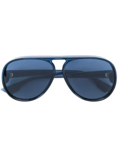 Dior Lia 62mm Oversize Aviator Sunglasses - Green/ Brown In Blue