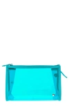 Stephanie Johnson Miami Medium Zip Closure Makeup Bag In Miami Blue