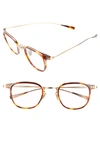 Derek Lam 49mm Optical Glasses - Green/ Brown Tortoise