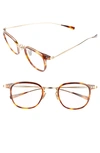 Derek Lam 49mm Optical Glasses In Tortoise