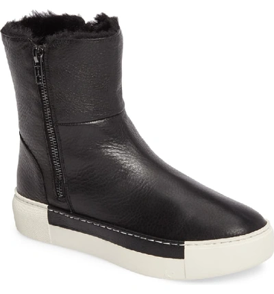 Jslides Victory Double Zip Boot In Black Leather