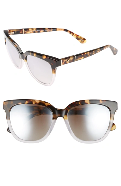 Kate Spade Kahli 53mm Cat Eye Sunglasses - Havana Beige