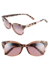 Maui Jim Ilima 53mm Polarizedplus2 Cat Eye Sunglasses In Pink W/ Tokyo Tortoise/ Rose