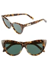 Sonix Kyoto 51mm Cat Eye Sunglasses - Brown Tortoise/ Olive Lens