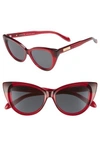 Sonix Kyoto 51mm Cat Eye Sunglasses - Crimson/ Black Lens