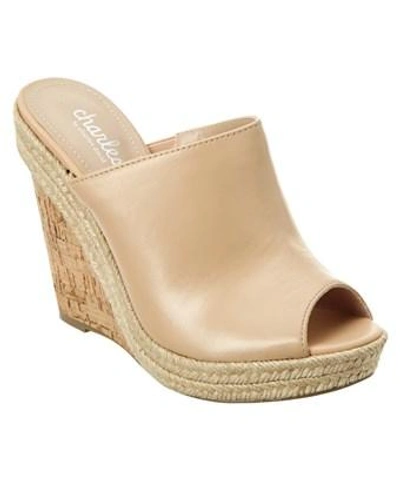 Charles By Charles David Balen Wedge In Nude Leather