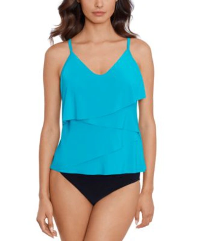 Magicsuit Chloe Tiered Tankini Top Bottoms In Ruby