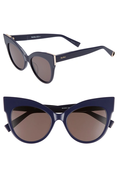 Max Mara Anita 52mm Cat Eye Sunglasses - Blue | ModeSens