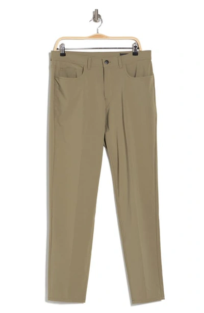 14th & Union 5-pocket Performance Pants In Olive Mermaid