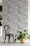 Walplus Limestone Wall Tiles In White/ Blue