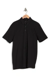 14th & Union Short Sleeve Coolmax Polo In Black