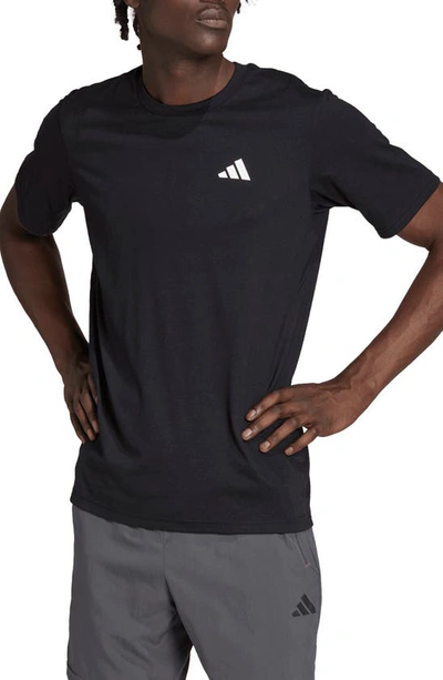 Adidas Originals Train Essentials Feel Ready T-shirt In Black/ White
