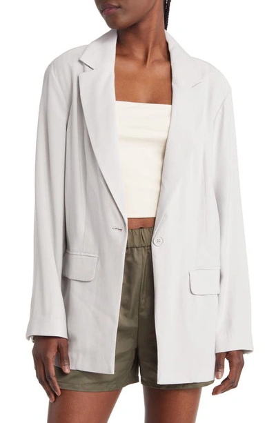 Open Edit Unstructured Blazer In Grey Violet