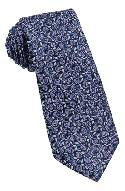 Wrk Floral Silk Tie In Lilac