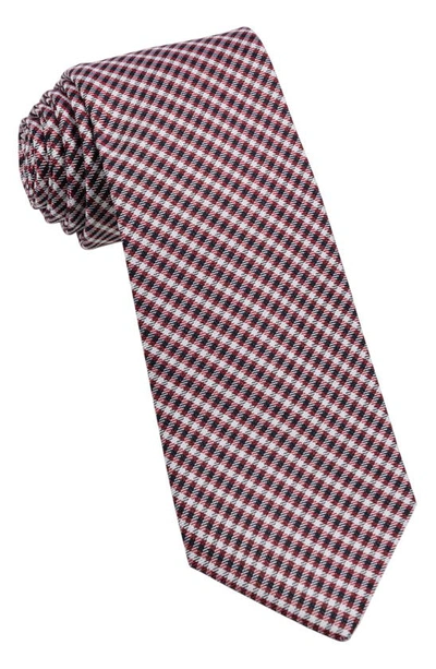 Wrk Plaid Silk Tie In Red