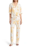 Bp. Sleepy Head Pajamas In Ivory Egret Colorblock Floral