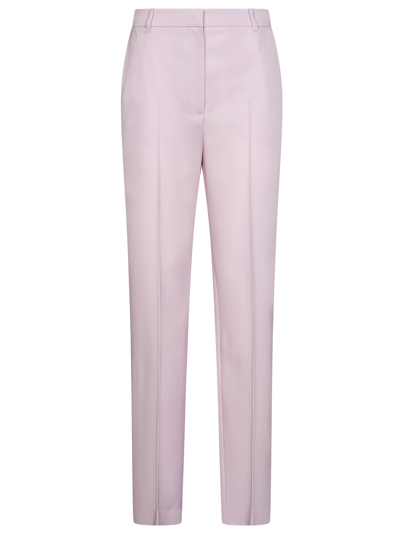 Alexander Mcqueen Trousers In Pale Pink