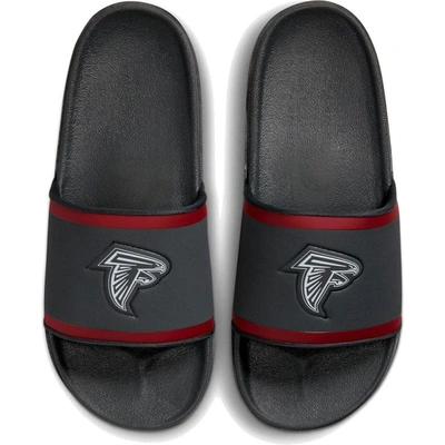 Nike Atlanta Falcons Off-court Wordmark Slide Sandals In Grey