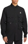 Nike Acg Dri-fit Uv  Devastation Trail  Longsleeve Shirt Black In Black/(summit White)