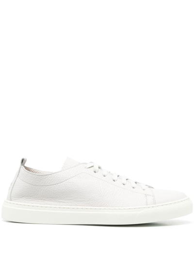 Henderson Baracco Pebbled-texture Low-top Sneakers In White