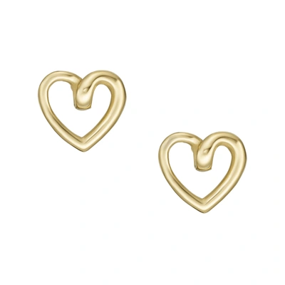 Fossil Women's Gold-tone Stainless Steel Stud Earrings