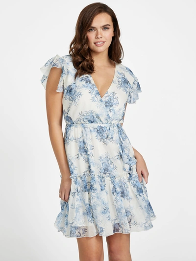 guess blue and white dress I Guess So Mini Dress Blue Polka Dot main image 1
