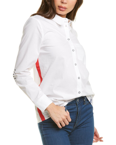 Court & Rowe Embroidered Shirt In White