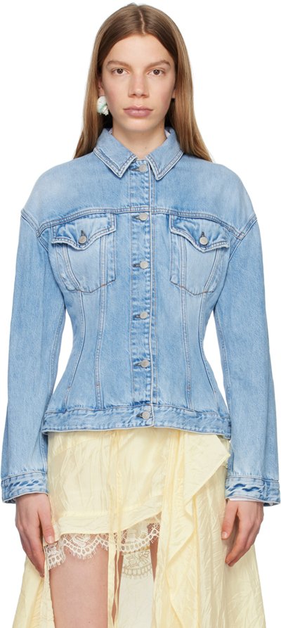 Acne Studios Osanna Denim Jacket In Light Blue