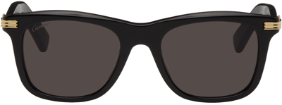 Cartier Square Frame Sunglasses In 001 Black/black/grey