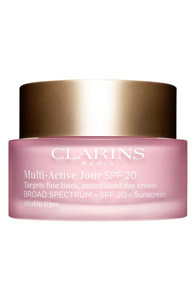 Clarins Multi-active Day Cream Spf 20 - All Skin Types, 1.7 Oz. In Pink