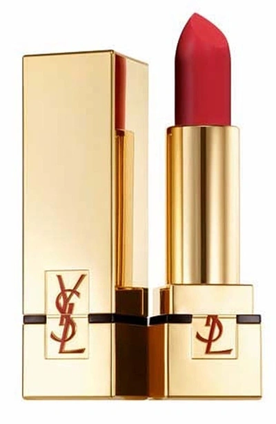 Saint Laurent Rouge Pur Couture Matte Lipstick In 201 Orange Imagine