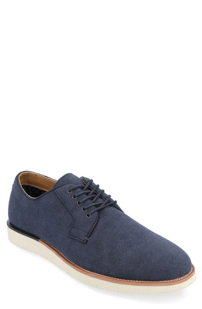 Vance Co. Ingram Plain Toe Vegan Leather Derby In Navy