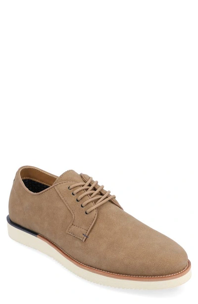 Vance Co. Ingram Plain Toe Vegan Leather Derby In Taupe