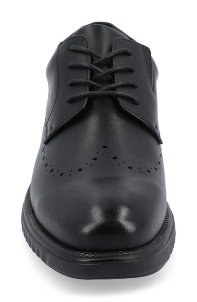 Vance Co. Ramos Wingtip Vegan Leather Derby Sneaker In Black