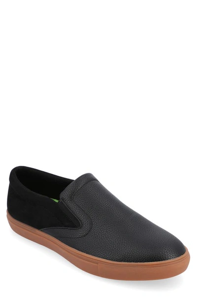 Vance Co. Wendall Vegan Leather Slip-on Sneaker In Black