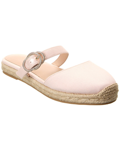 Stuart Weitzman Crystal Buckle Espadrille Mule In Pink  display picture 1