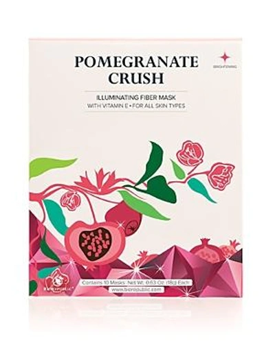 Biorepublic Pomegranate Crush Illuminating Fiber Sheet Mask, Box Of 10