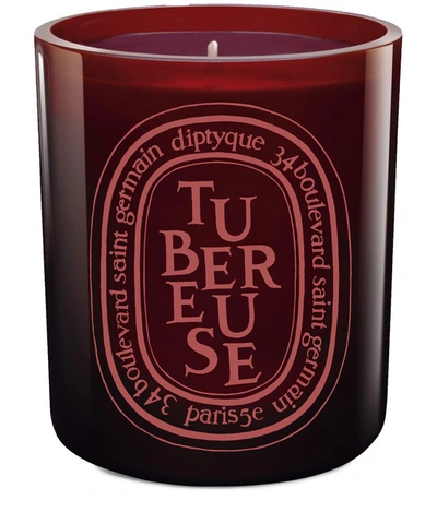 Diptyque Tubereuse Scented Colored Candle 10.2 Oz. In Red Vessel