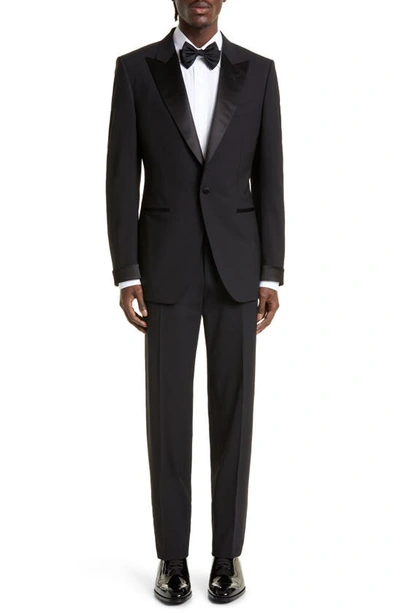 Tom Ford Mens Black Atticus-fit Stretch-wool Tuxedo Suit