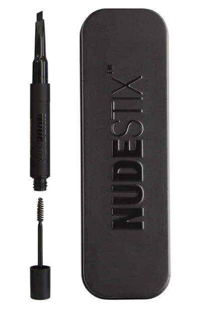 Nudestix Eyebrow Stylus Pencil & Gel Brown/black Pencil 0.007 oz X Gel 0.084 oz/ Pencil 0.2 G X Gel 2.48 ml In Brown / Black