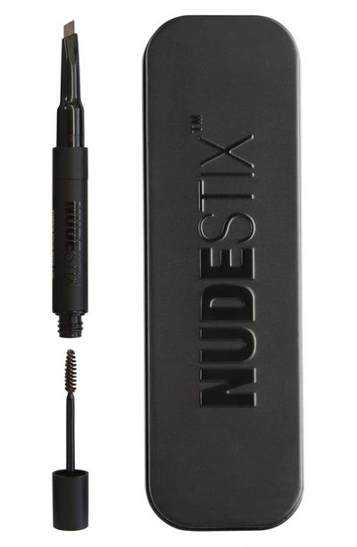 Nudestix Eyebrow Stylus Pencil & Gel Ash Brown Pencil 0.007 oz/ Gel 0.084 oz