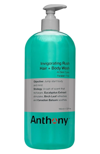 Anthony Invigorating Rush Hair + Body Wash 32 oz/ 946 ml