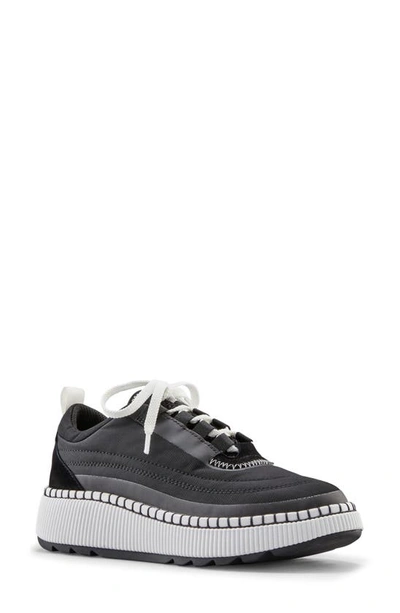 Cougar Sayah Pillowy Nylon Platform Trainers In Black/white